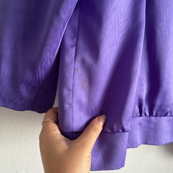 Purple Retro Long Sleeve Blouse - Picture 4 of 4